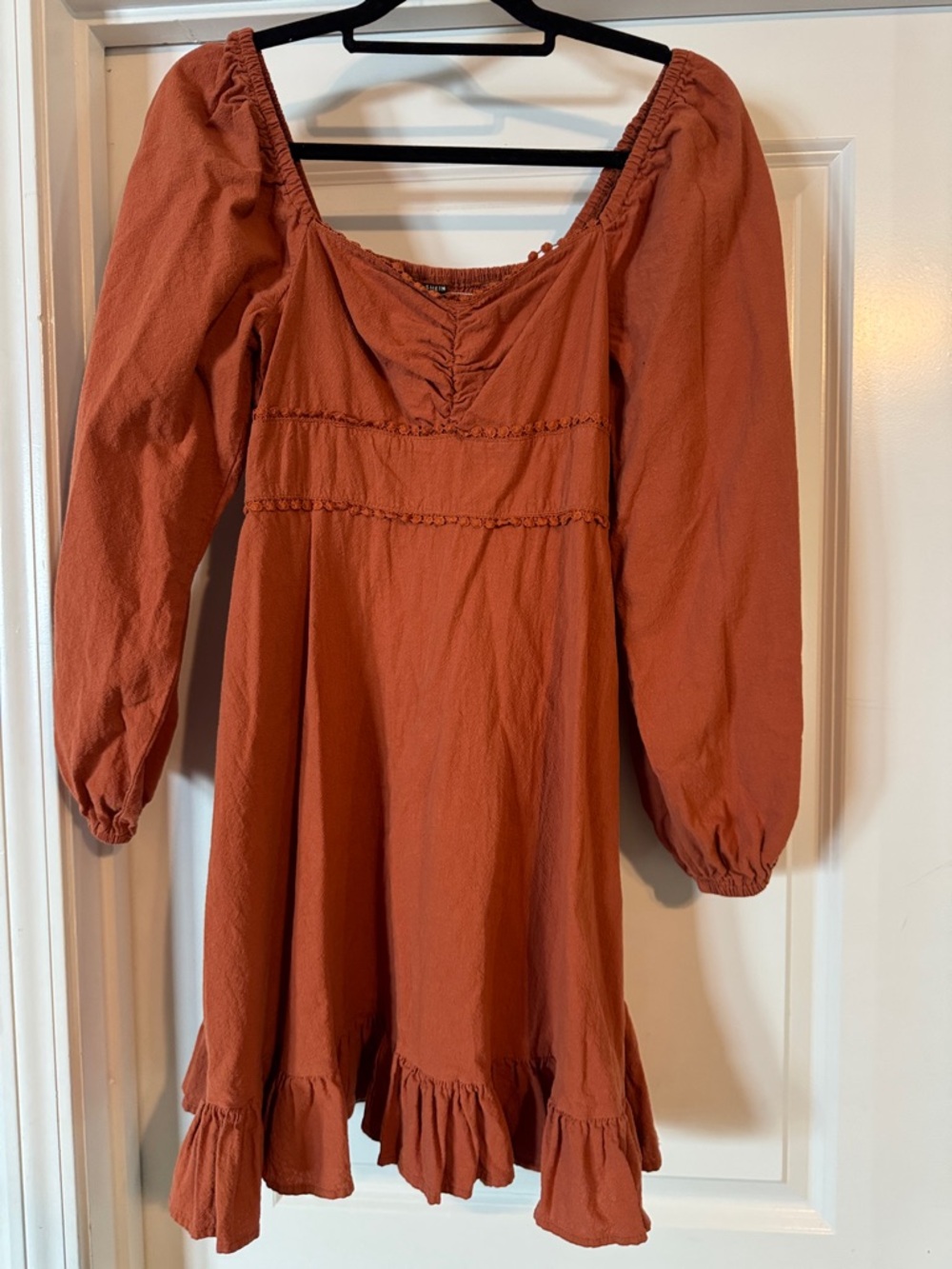Rust Long Sleeve Dress